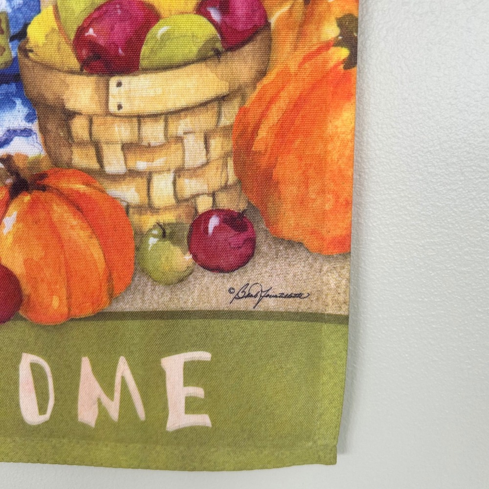 Barb Rasmussen Scarecrow Garden Flag Fall 12x18 Multicolor Welcome Harvest Decor - Picture 2 of 6